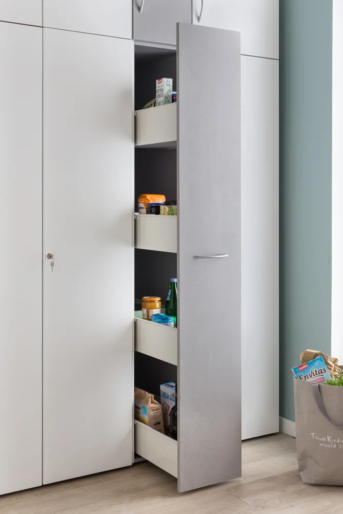Wimex Multiraumkonzept Apothekerschrank Weiß/Beton/Lichtergrau Holzwerkstoff