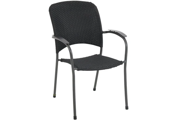 MWH Carlos Stapelstuhl Stahl/Kunststoffgeflecht iron grey