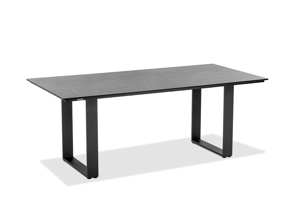Niehoff Noah Tisch Aluminium Profilkufe Anthrazit/HPL