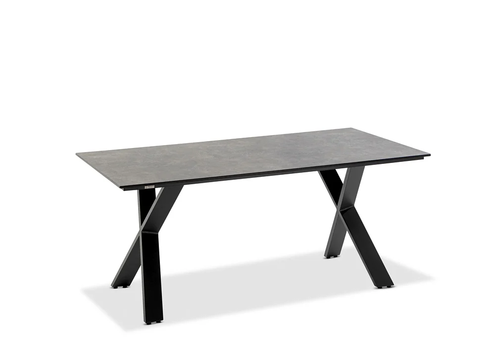 Niehoff Noah Tisch Aluminium X-Gestell Anthrazit/HPL