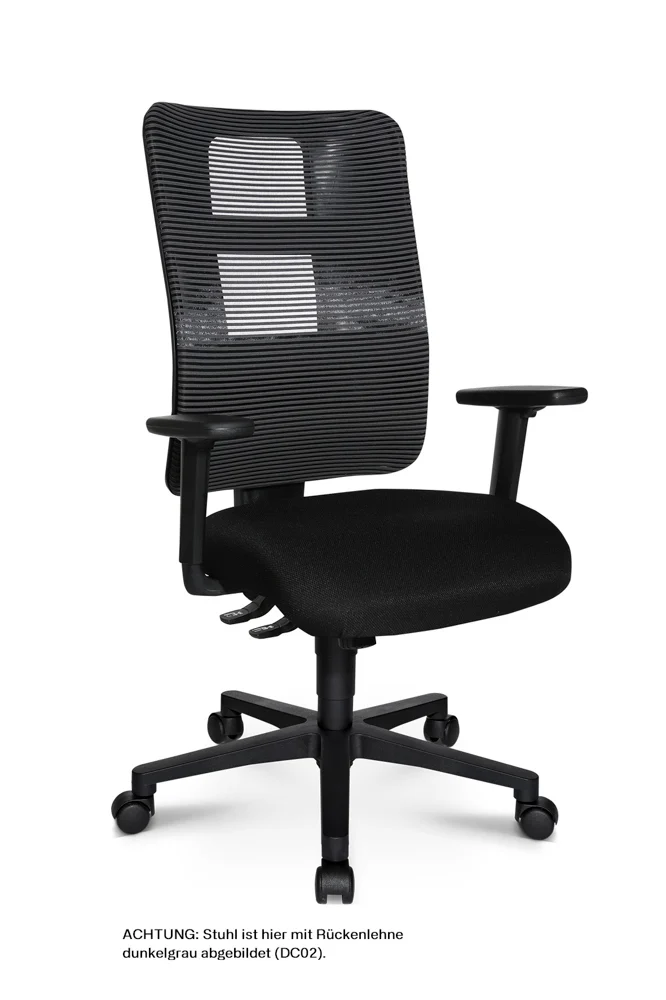 Topstar Ortho Sedis 55 Schreibtischstuhl schwarz mit offener Rückenlehne