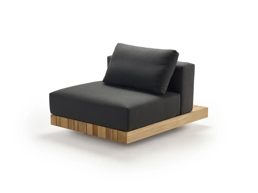 Solpuri Plateau L-Modul Sitz/Rücken inkl. Polster Teak