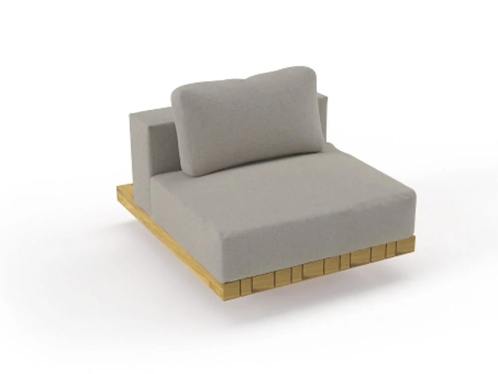 Solpuri Plateau S-Modul Sitz/Rücken inkl. Polster Teak