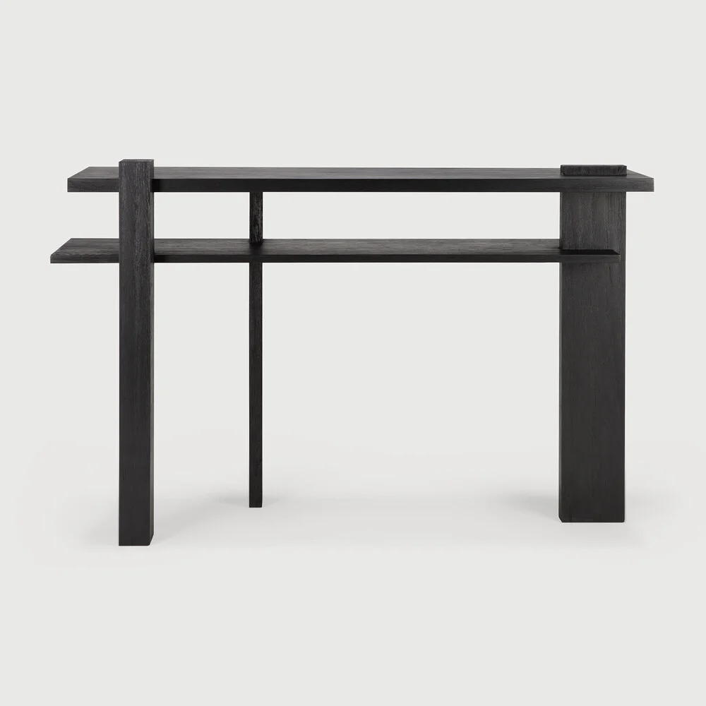 Ethnicraft Abstract Konsole Teakholz Schwarz 133x41 cm