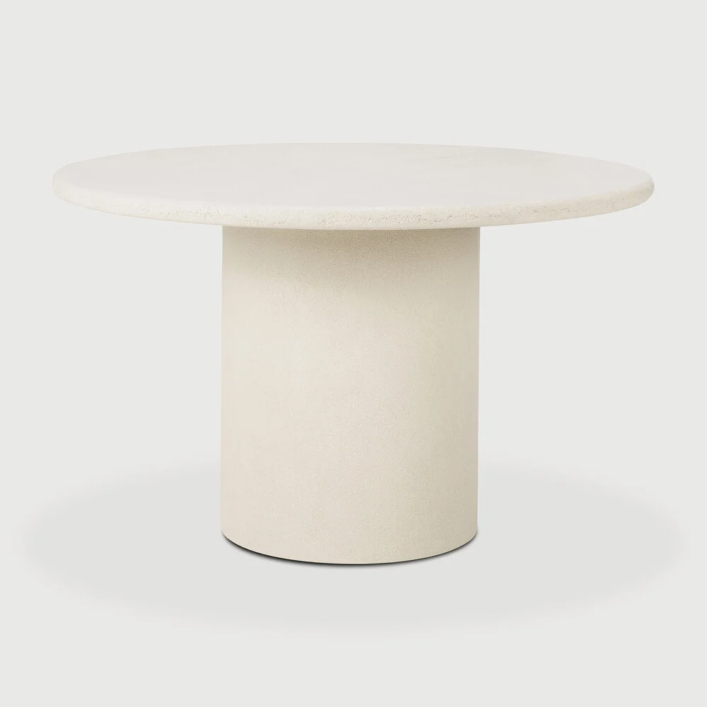 Ethnicraft Elements Esstisch Rund 125cm Microzement/Off White