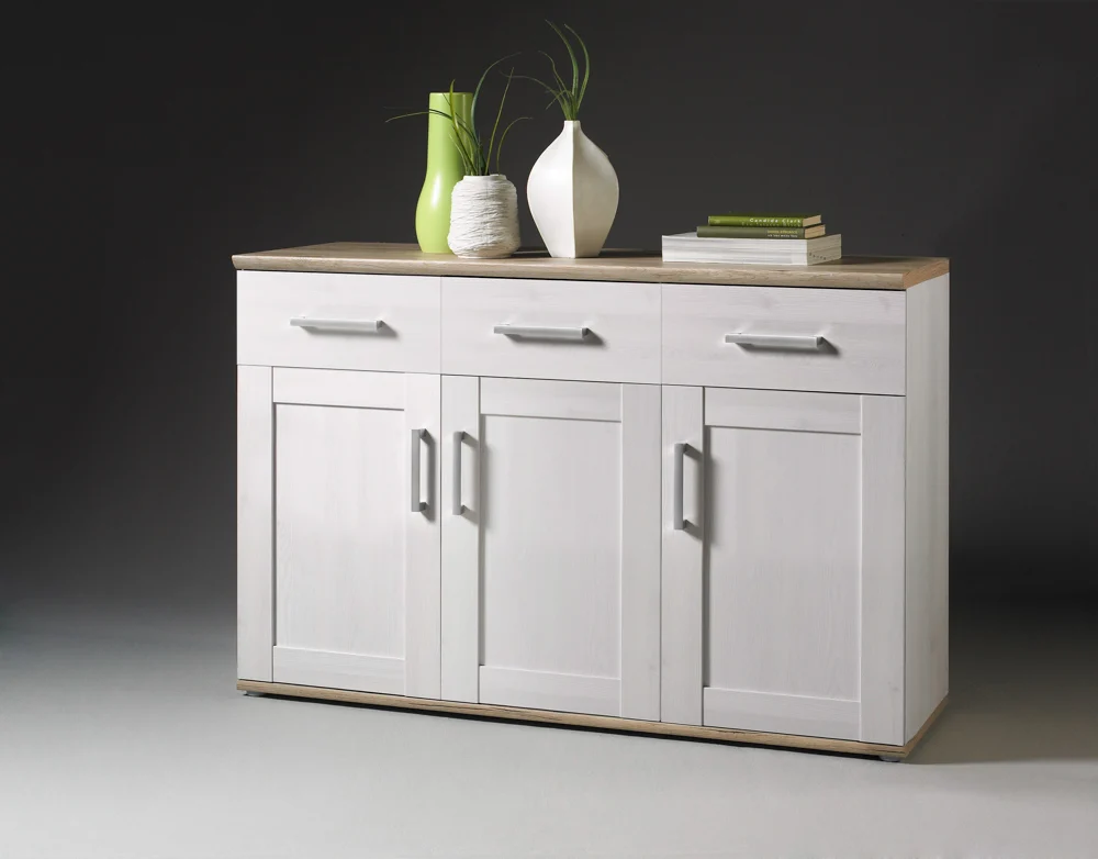 HBZ Meble Romance Sideboard Holzwerkstoff Sibiu Lärche/San Remo hell 140x88cm