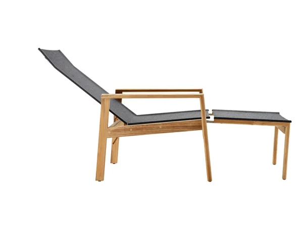 Solpuri Safari Deck Chair, inkl. Hocker Teak/Softex coal