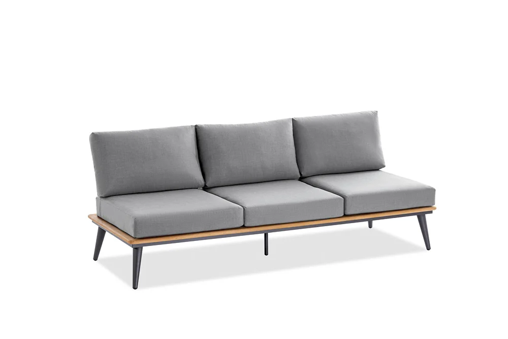 Niehoff Serra 3-Sitzer Sofa Aluminium/Canvas Heather