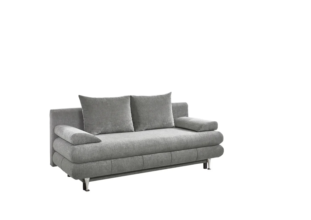 Sun Garden Benfeld Schlafsofa 196x93x92 cm mit Stauraumfunktion und Kissen Grau