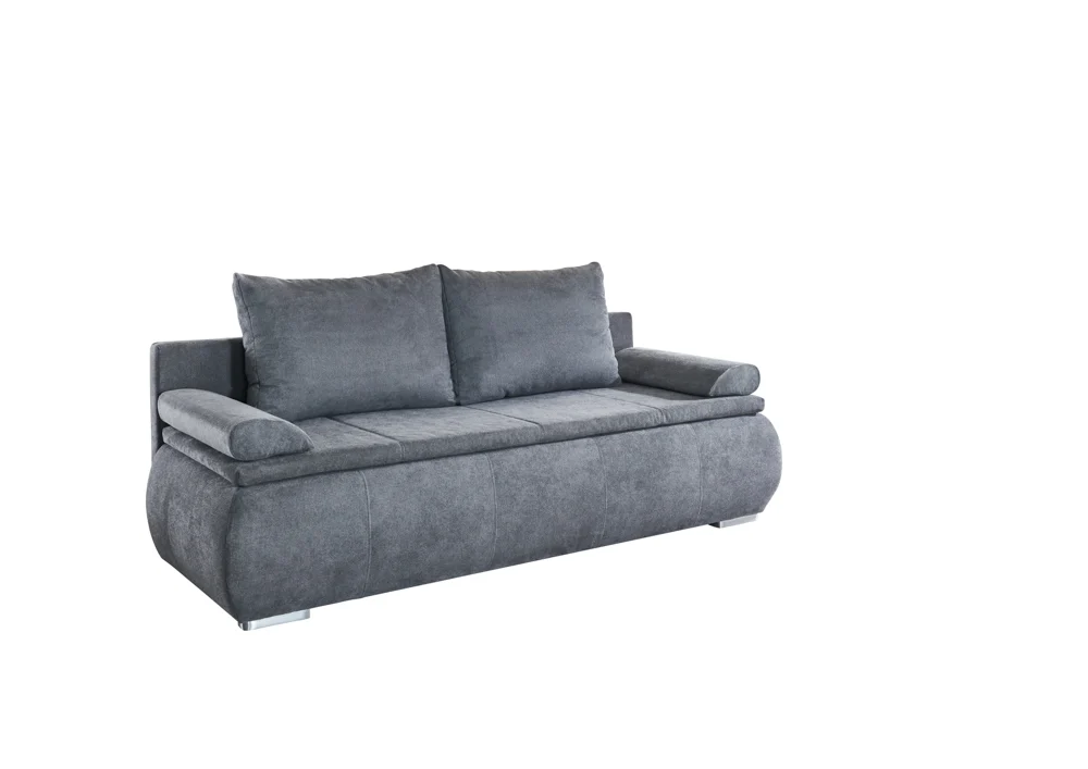 Sun Garden Lenon Schlafsofa 207x94x90 cm mit Stauraumfunktion und Kissen Grau