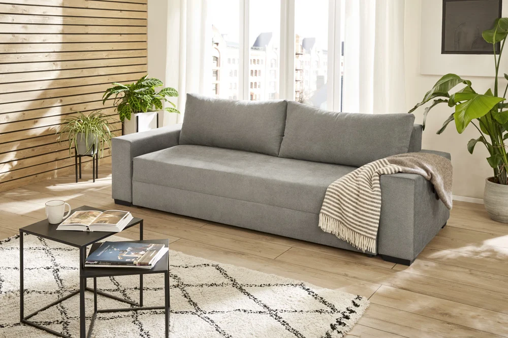 Sun Garden Trier Schlafsofa 240x95x74 cm mit Stauraumfunktion und Kissen