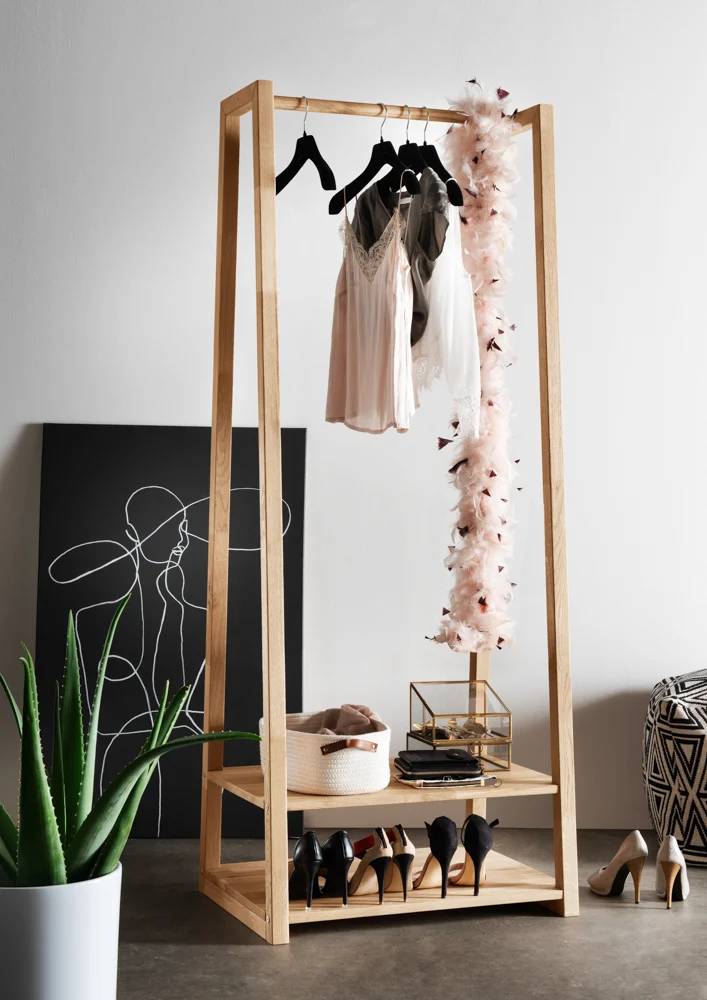 TPT Möbel BERN Garaderobe Wildeiche inkl. 2 Ablegeböden