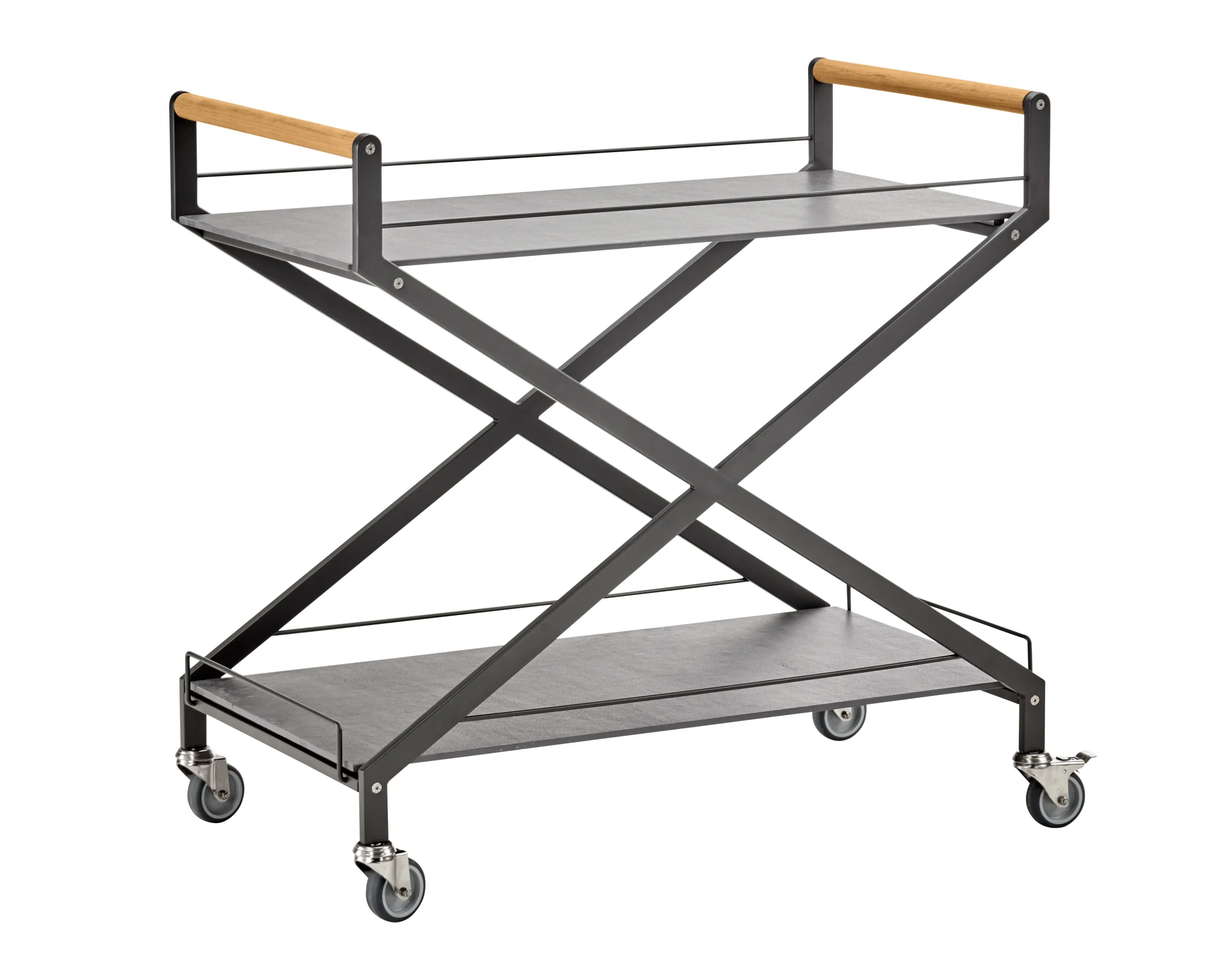 Solpuri Trolley one Bar trolley Edelstahl/Anthrazit/Concrete coal