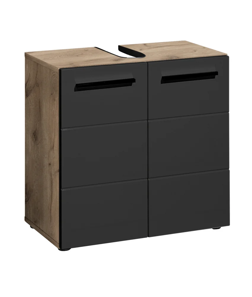 Bega BBK Vista Waschbeckenunterschrank Holzwerkstoff Schwarz matt
