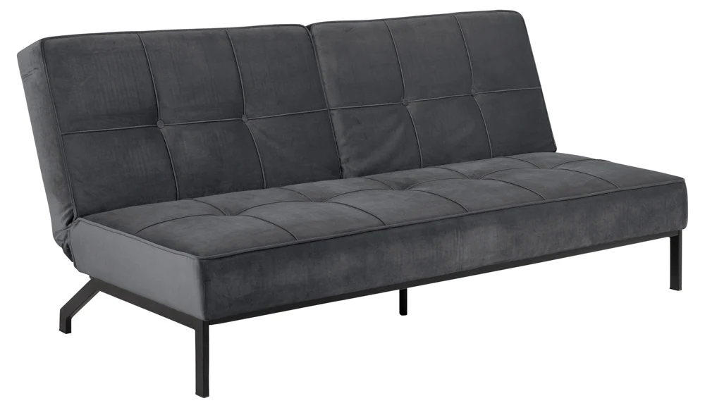 Actona Perugia Bettcouch Dunkelgrau/schwarz