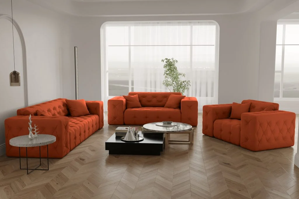 Sofagarnitur, Wohnlandschaft CLOUD Couch 3+2+1 stilvol Viele Farben - Sofagarnituren 3+2+1
