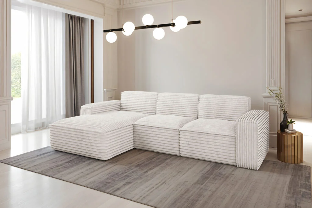 Ecksofa, Sofa L form, Couch L form Siena L stoff Velo - Modulares Ecksofa