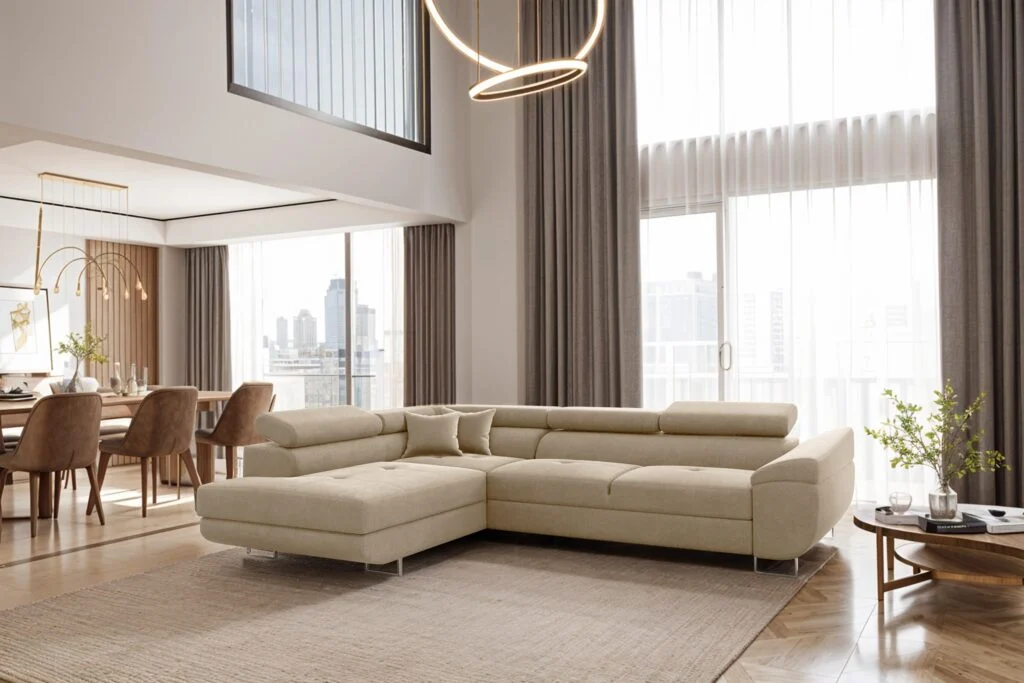 Ecksofa FALIO L mit Schlaffunktion im modernen Stil für das Wohn- und Schlafzimmer