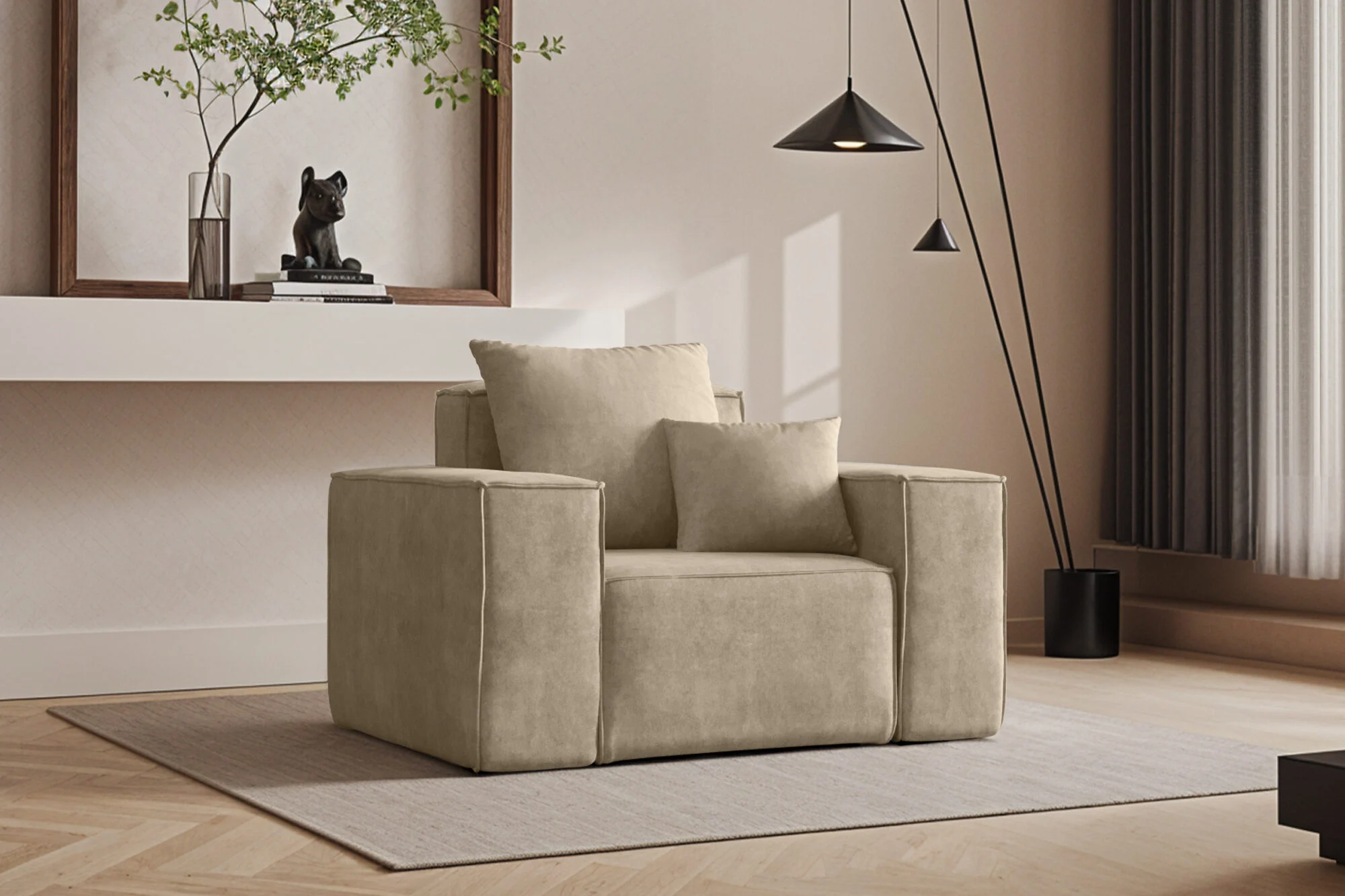 Sessel 1 sitzer ELLA Modern Noel stoff