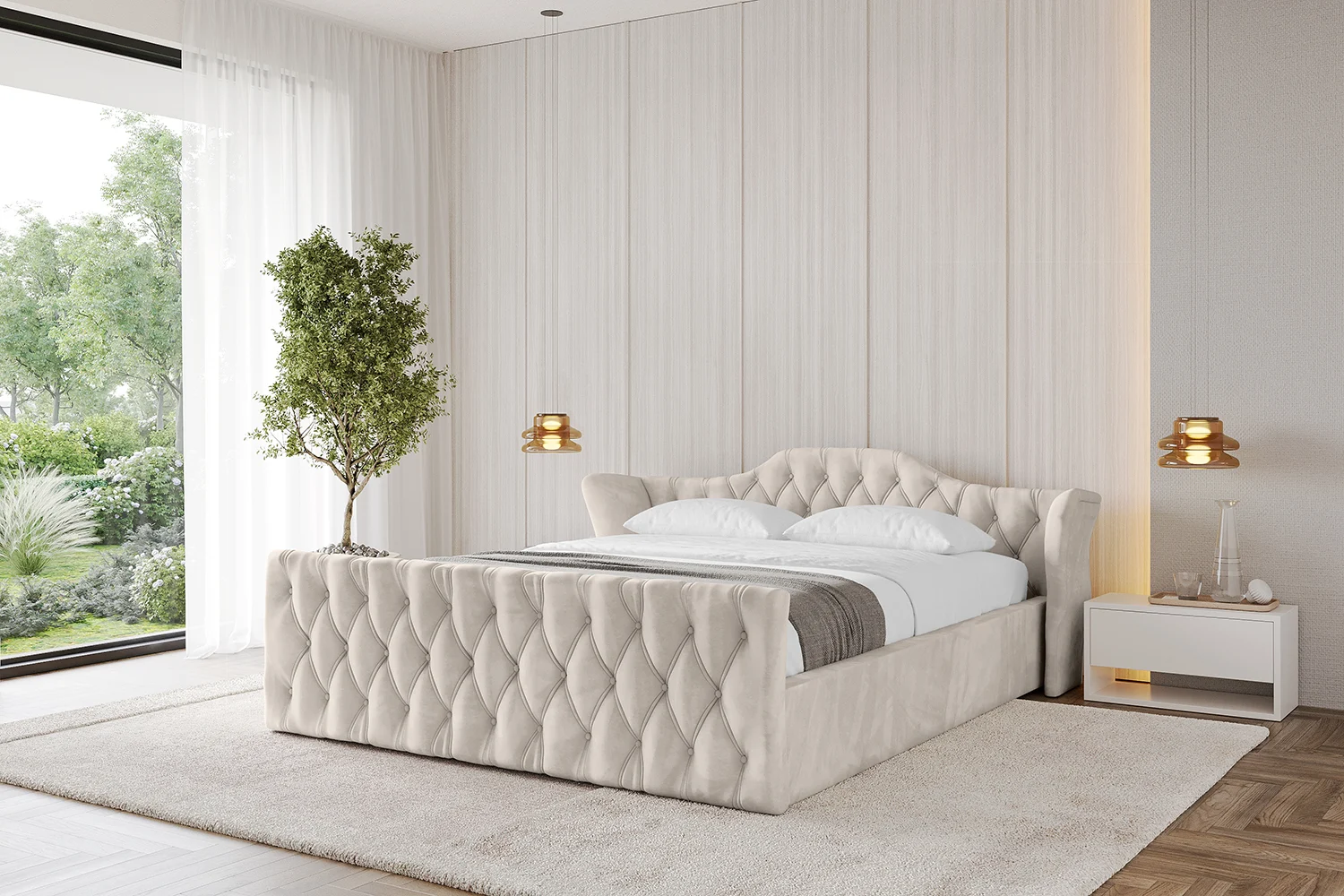 Polsterbett ZORAN-Z-v1 Beige - Casablanca 2301 120x200 cm