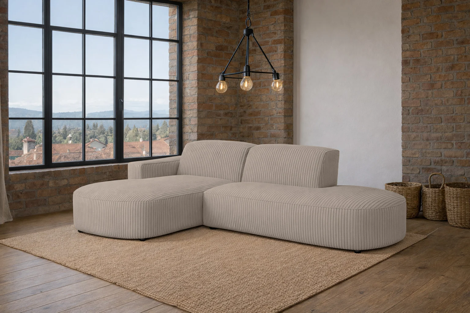 Ecksofa Cursal Atelier – modern, rund und unverwechselbar elegant stoff Poso