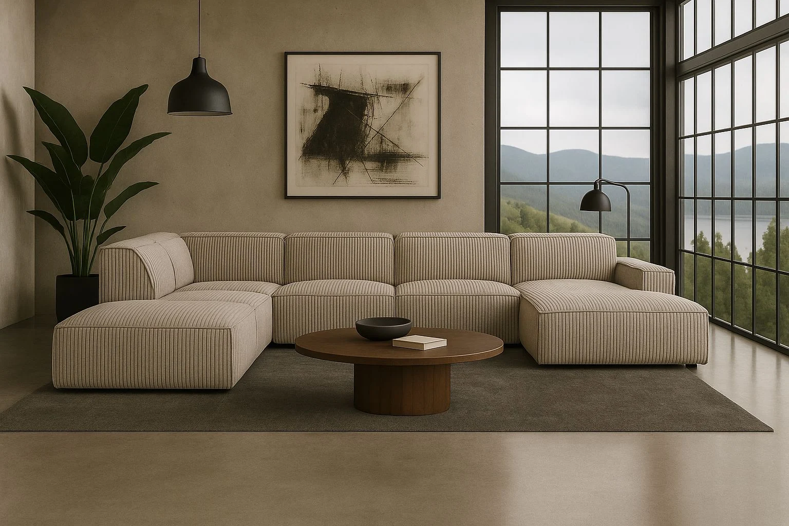 Ecksofa Cursal V – großes modulares Design für Stil und Komfort stoff Poso