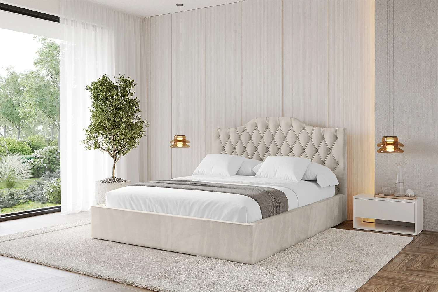 Polsterbett FALIO Beige - Casablanca 2301 120x200 cm