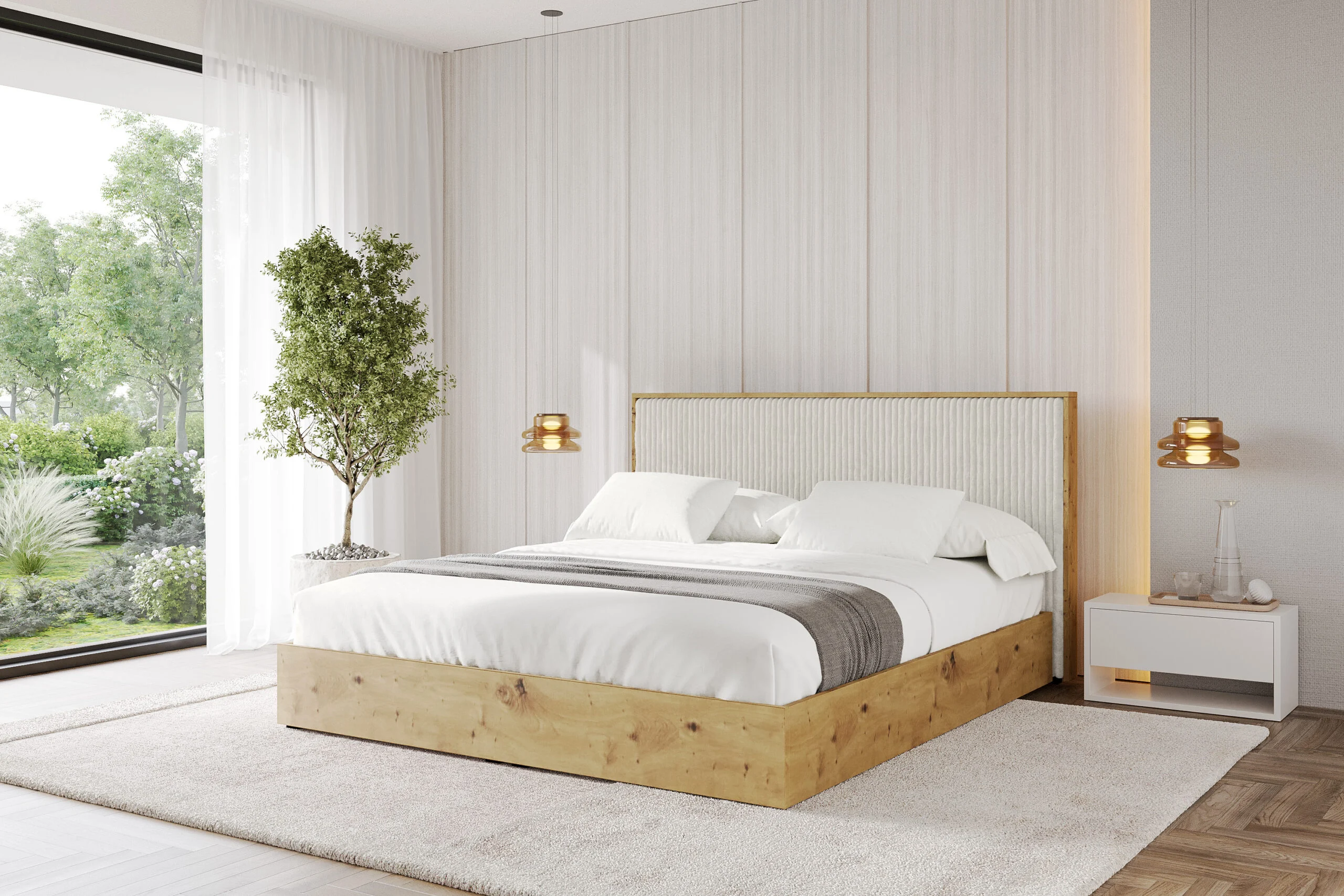Polsterbett ENZO10 Creme - Tilia 01 120x200 cm