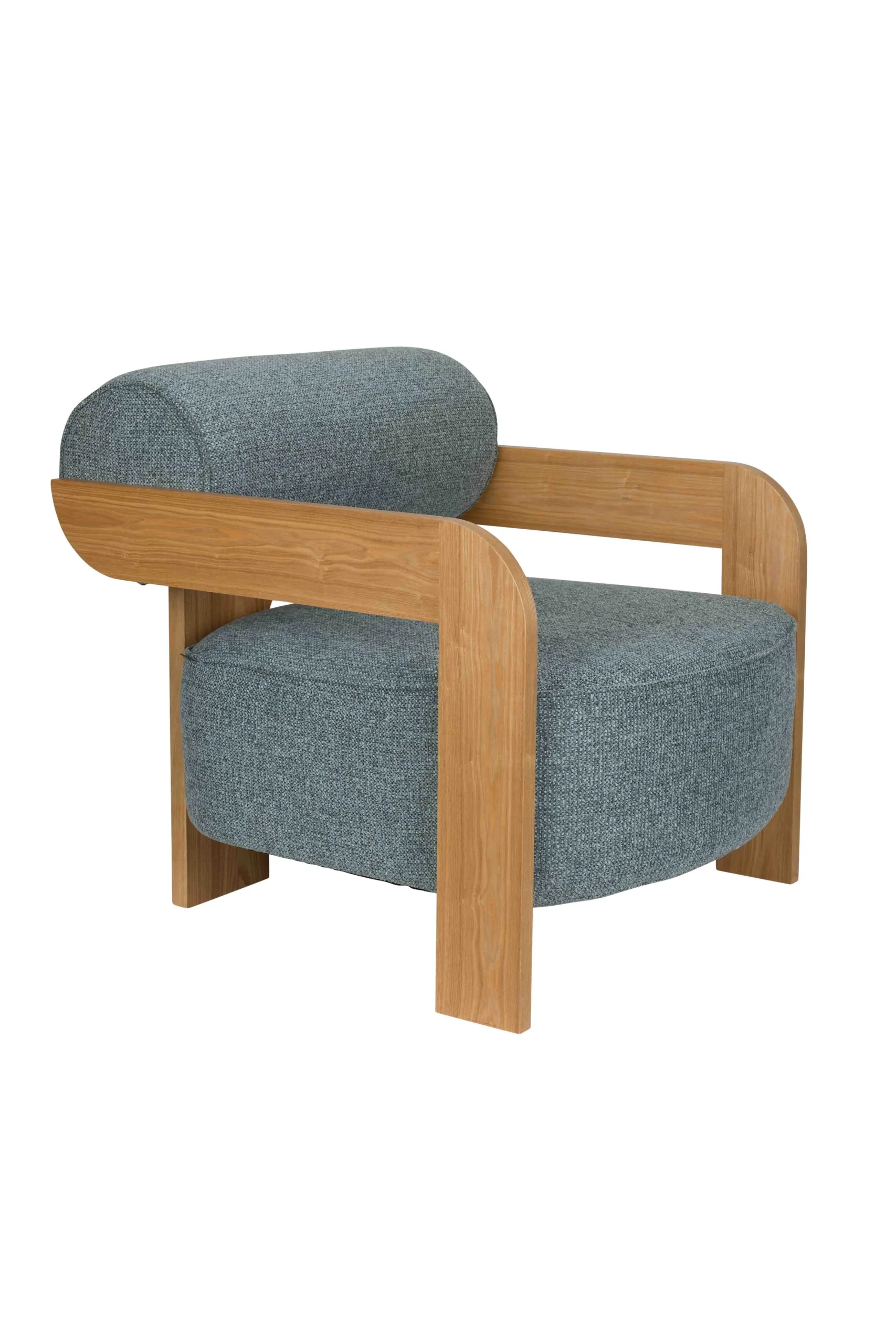 Zuiver Oolong Lounge Chair Eschenholz/Polyester Blau/Braun