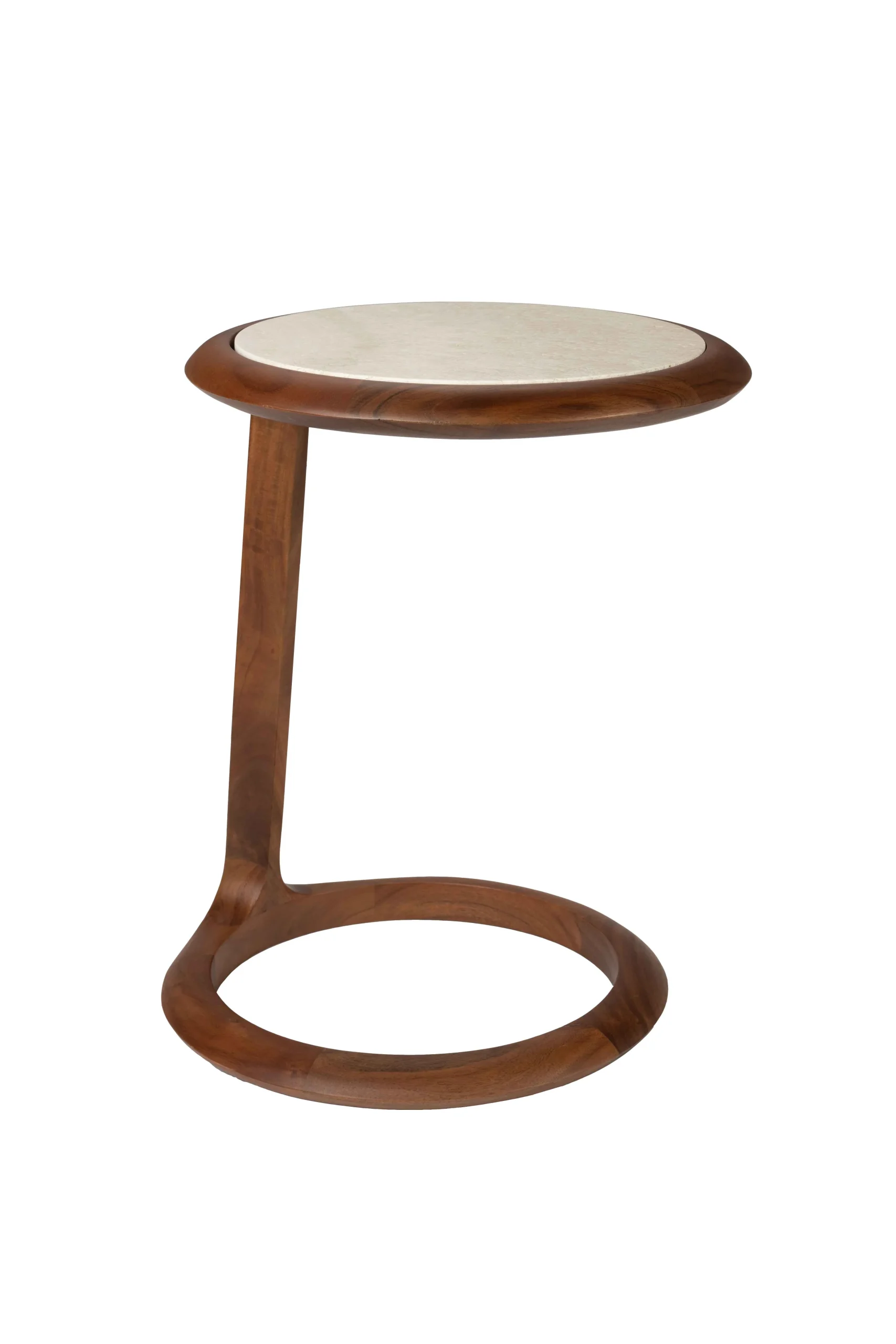 Zuiver Doppio Beistelltisch Akazienholz/Marmor Braun