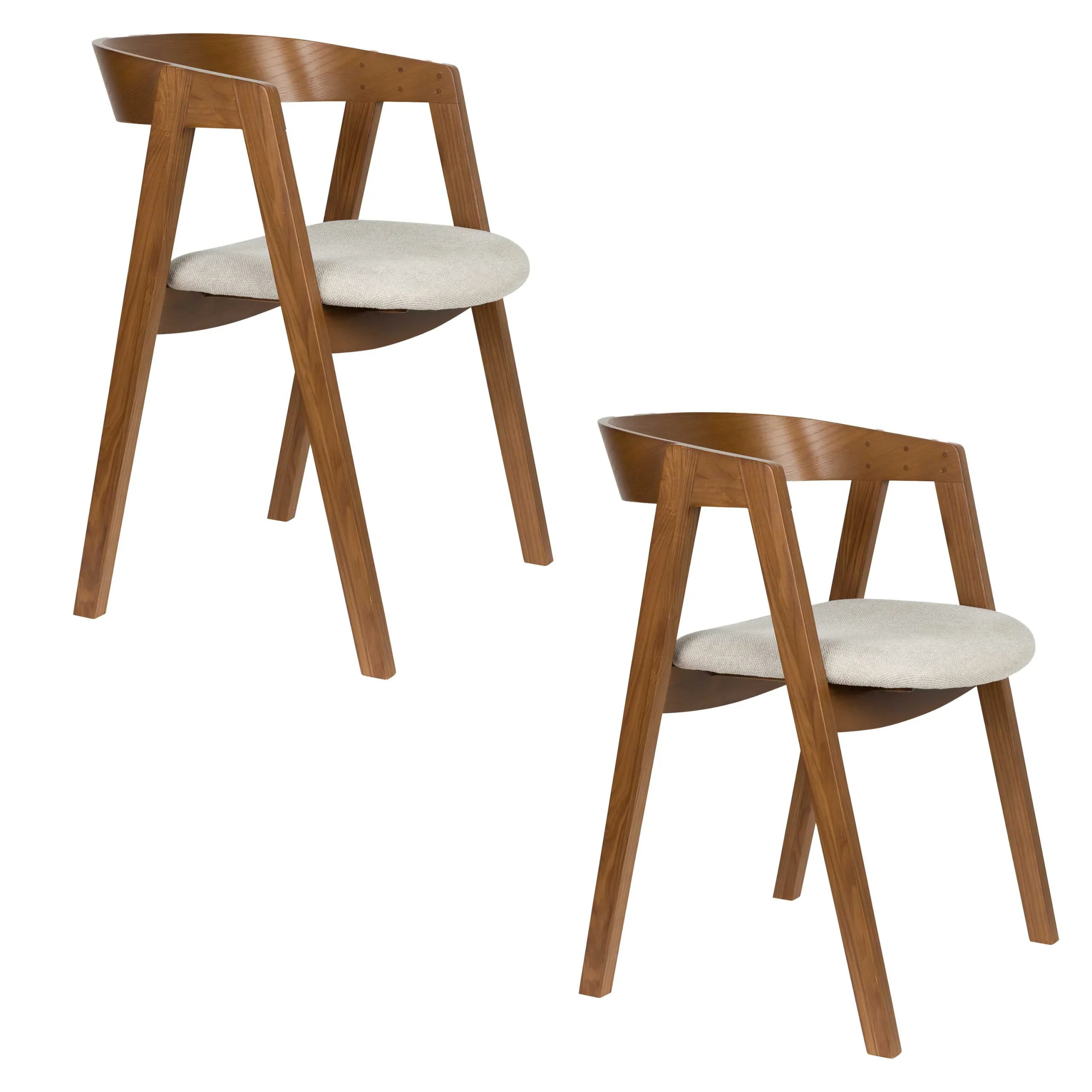 Zuiver Mads Esszimmerstuhl Holzwerkstoff/Polyester