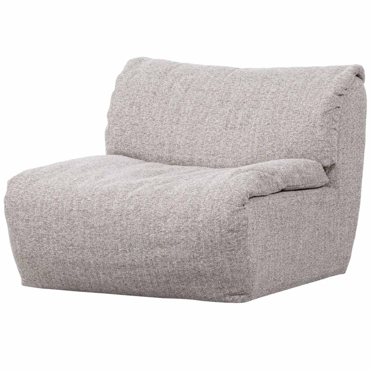 Sessel Baggy aus Melange-Stoff, moderner Komfort, Natur Beige, weich gepolstert, ideal für drinnen