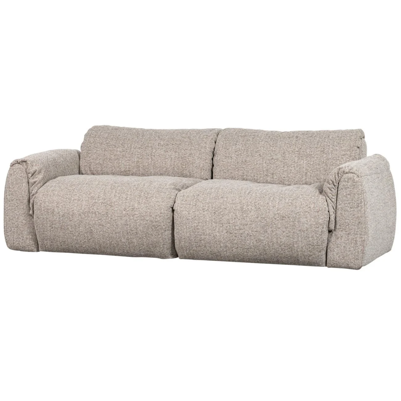 Sofa Baggy 2-Sitzer aus Melange-Stoff, modern, Natur, vielseitig kombinierbar, komfortabel gepolstert