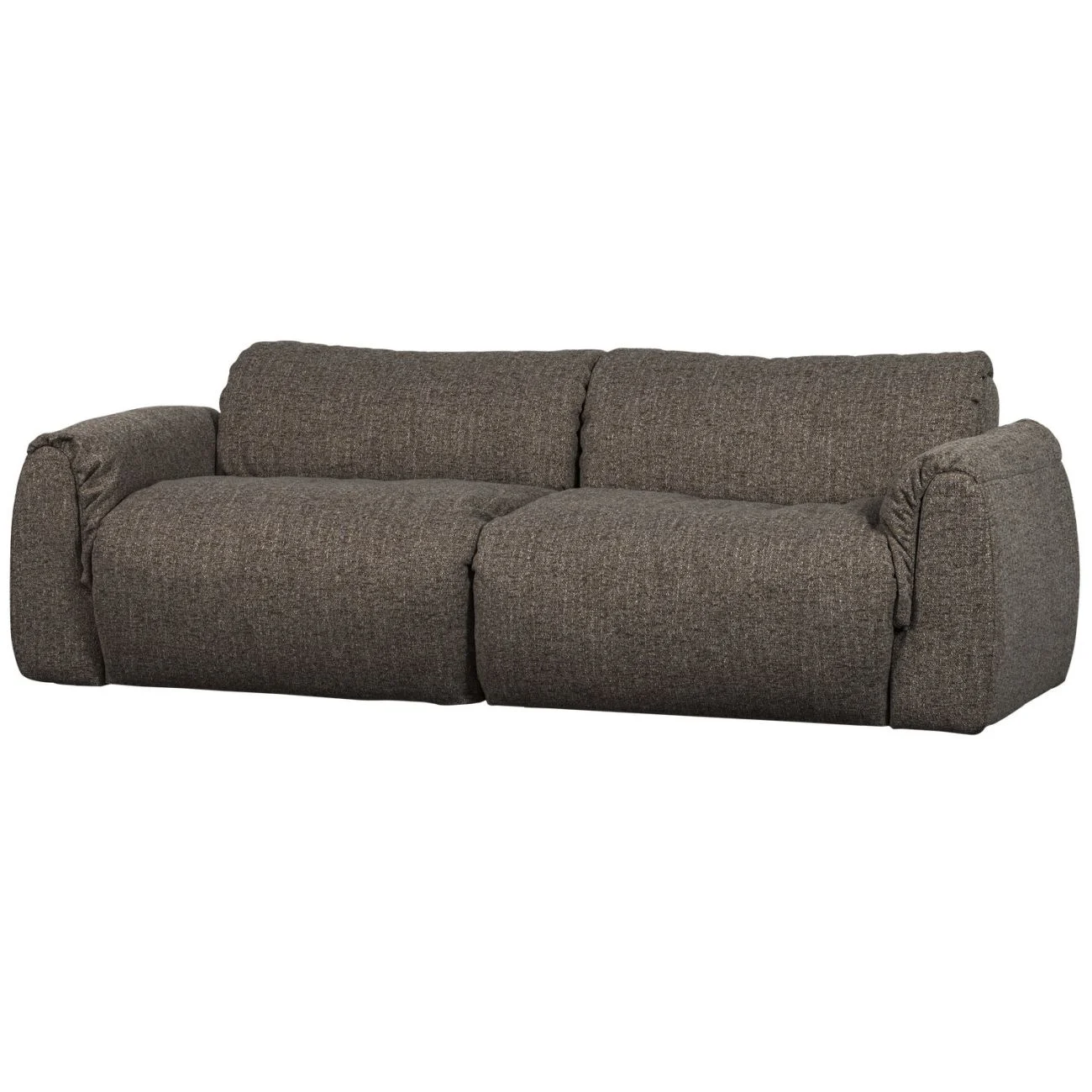Sofa Baggy 2-Sitzer aus Melange-Stoff, modern, Grau, bequem gepolstert, vielseitig kombinierbar