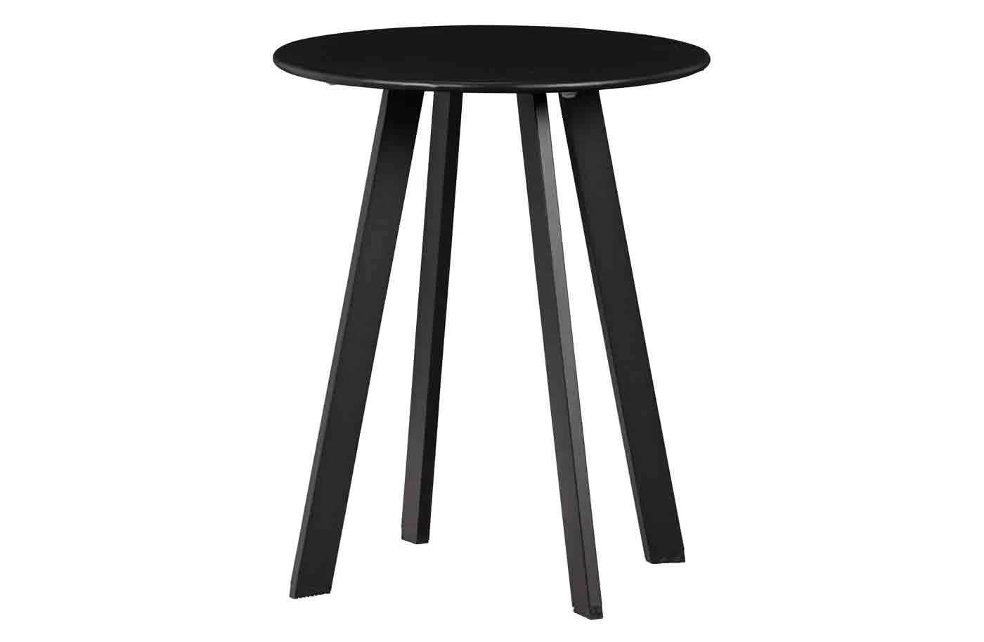 Couchtisch Fer aus Metall, rundes Design, schwarz, 40 cm, für drinnen und draußen - Woood