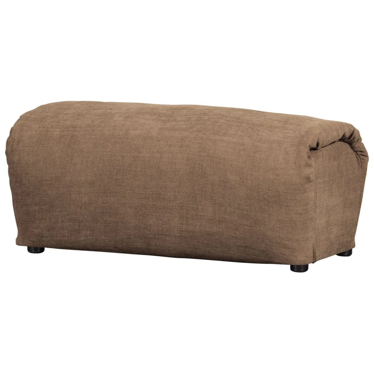 Hocker Baggy aus Chenille-Stoff, modern gepolstert, braun, Teil der Baggy-Serie