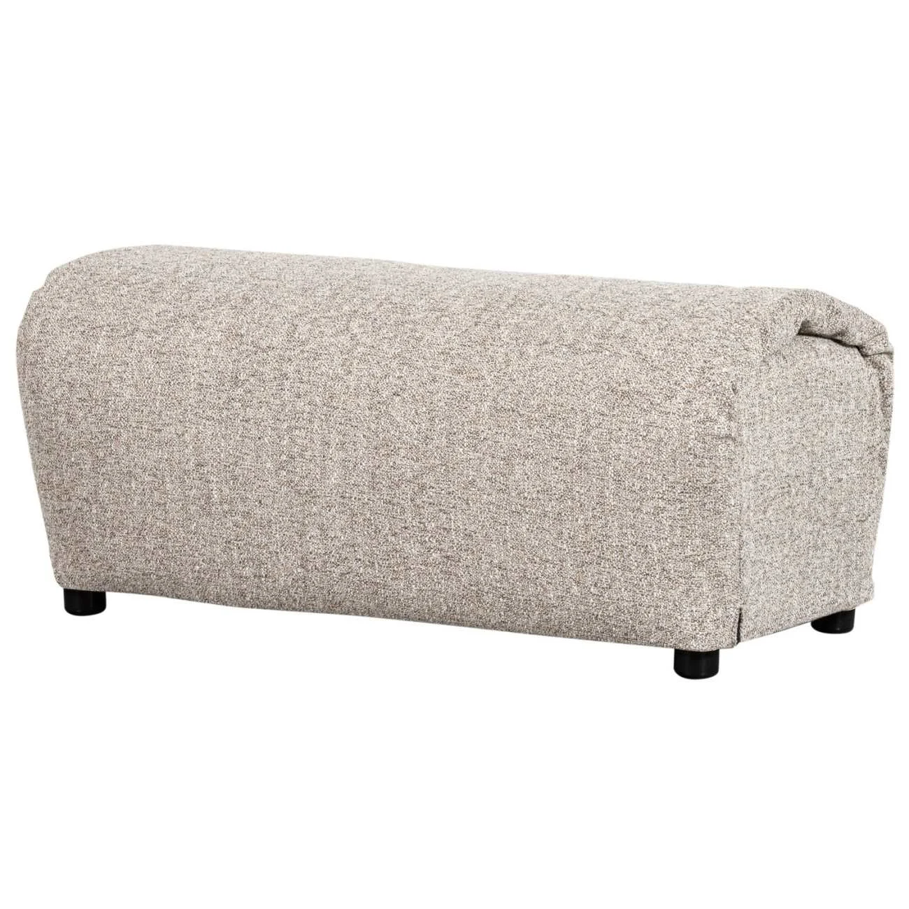 Hocker Baggy aus Melange-Stoff, gepolstert und pflegeleicht, Natur, Teil der Baggy-Serie