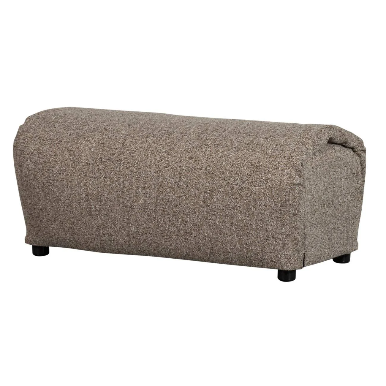 Hocker Baggy aus Melange-Stoff, modern gepolstert, braun, Teil der Baggy-Serie