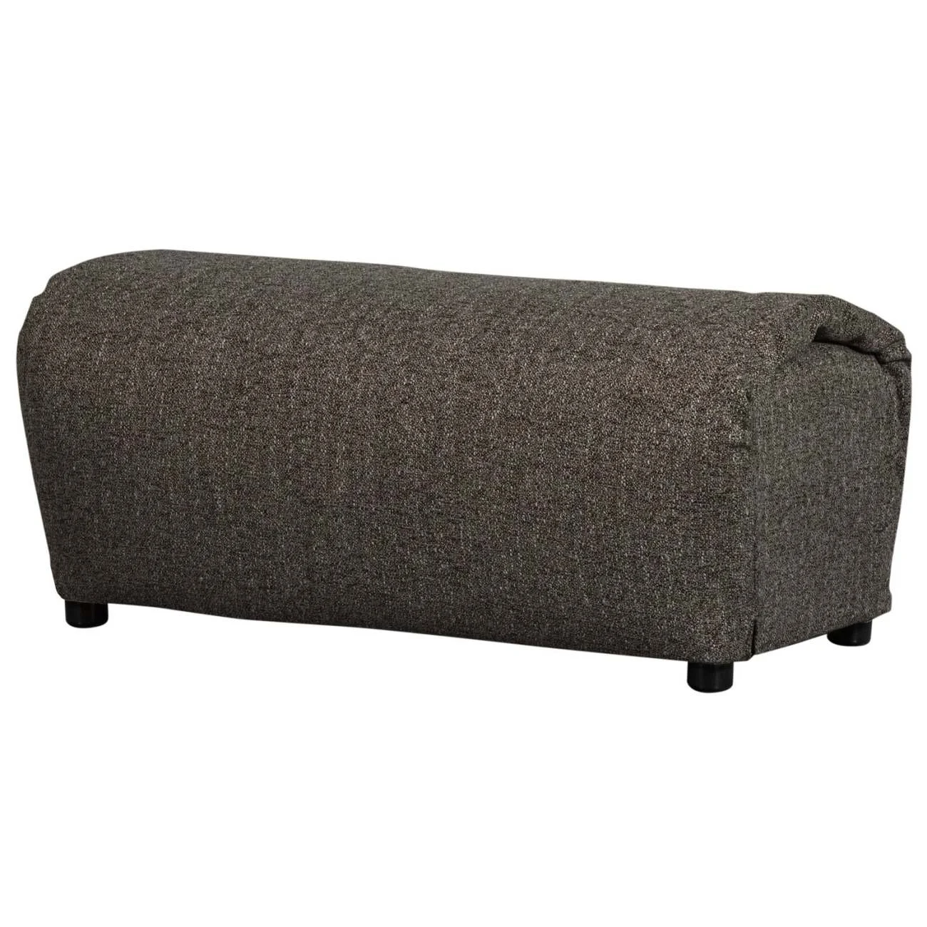 Hocker Baggy aus Melange-Stoff, modernes Design, gepolstert, grau, Teil der Baggy-Serie