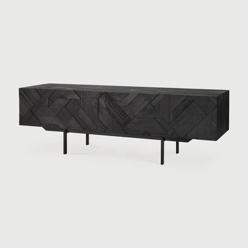Ethnicraft Graphic Indoor TV Anrichte Teakholz Schwarz