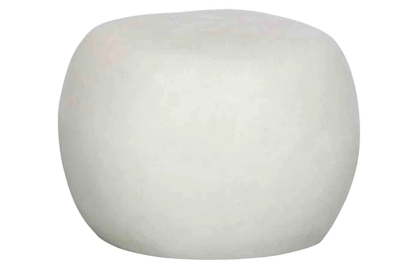 Beistelltisch Pebble aus Tonfaser in Betonoptik, modern rund, weiß, kompakt und stabil - VTwonen