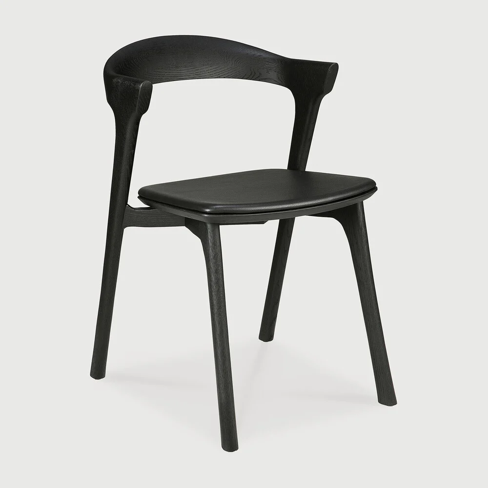 Ethnicraft Bok Indoor Stuhl Eichenholz Schwarz 50x54x76 cm