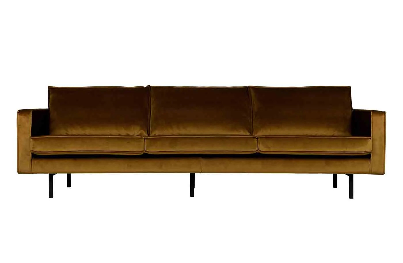 Sofa Rodeo 3-Sitzer Samt, modern, Honig Gelb, elegantes Design für dein Wohnzimmer