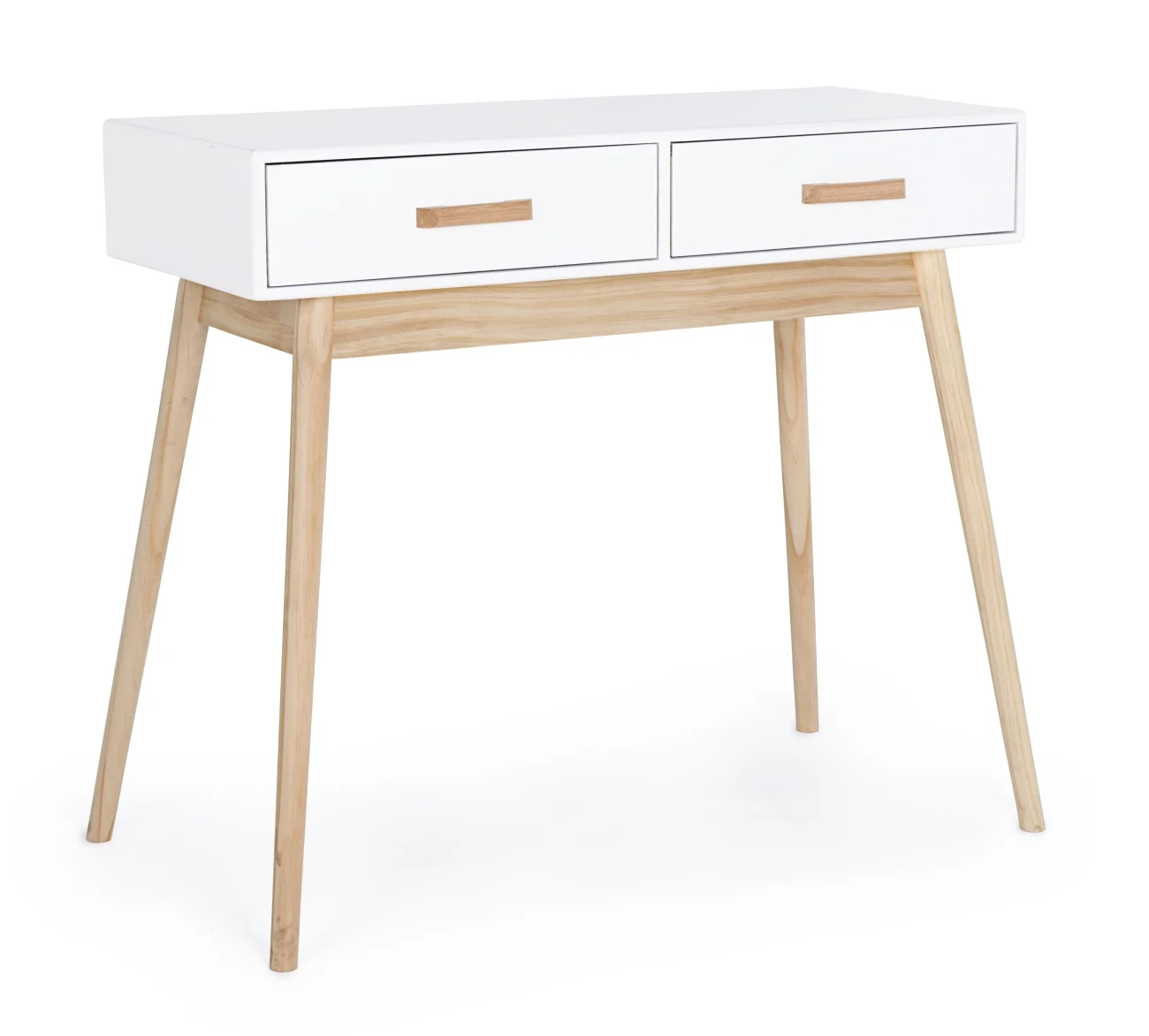 Konsole Ordinary aus Kiefernholz, modern, Weiß, mit 2 Schubladen, für Dein Zuhause - Bizzotto