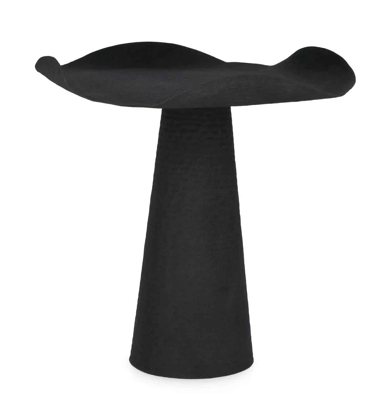 Beistelltisch Lalita aus Metall, rundes Design, schwarz, Ø 46 cm, pulverbeschichtet - Bizzotto