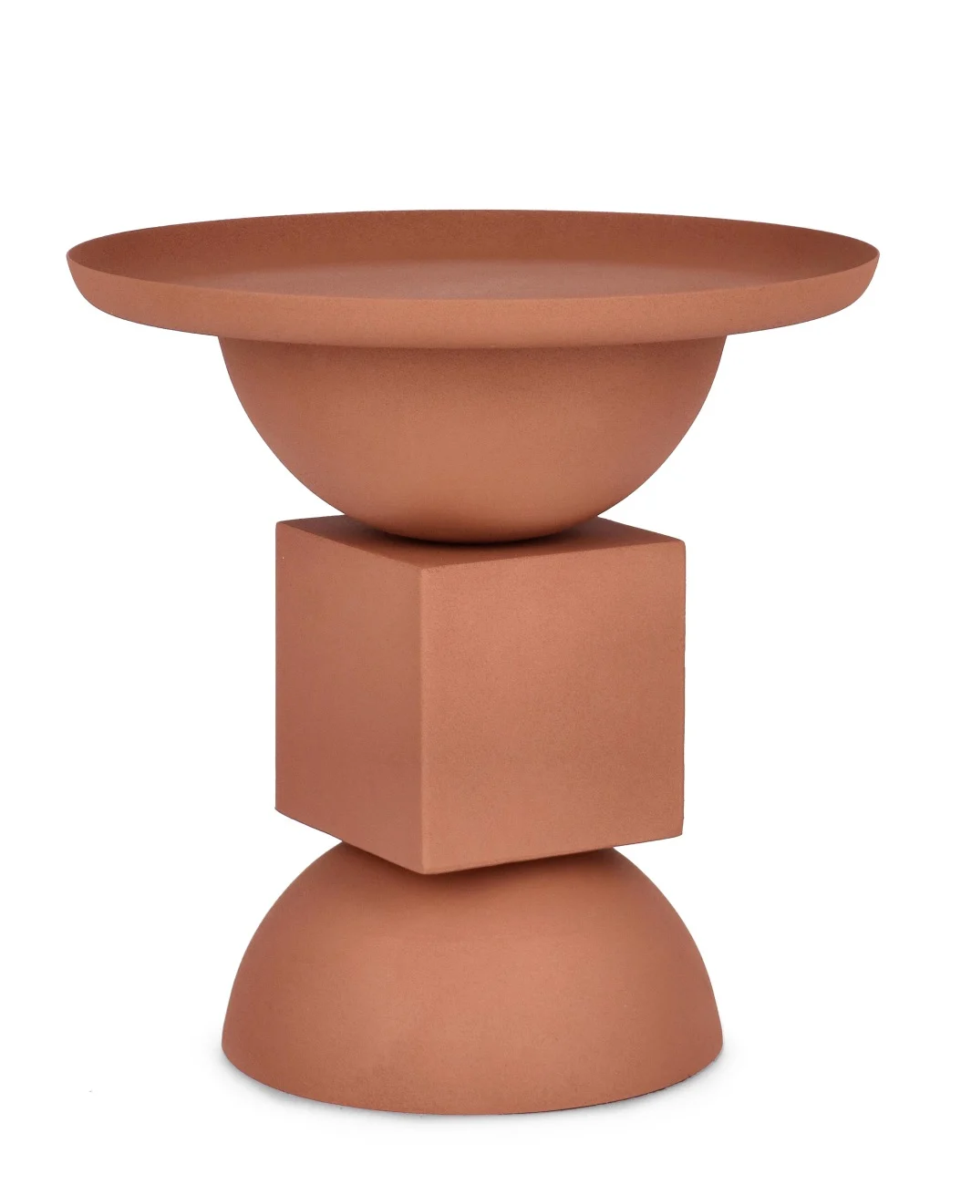 Beistelltisch Alka aus Metall, modern, pulverbeschichtet, rund, Rot, Ø 41 cm, für Indoor - Bizzotto
