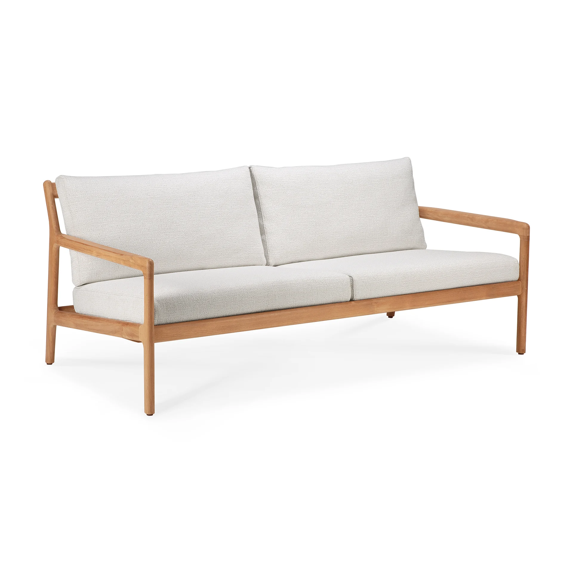 Ethnicraft Jack 2-Sitzer Sofa Teak mit Stoffkissen