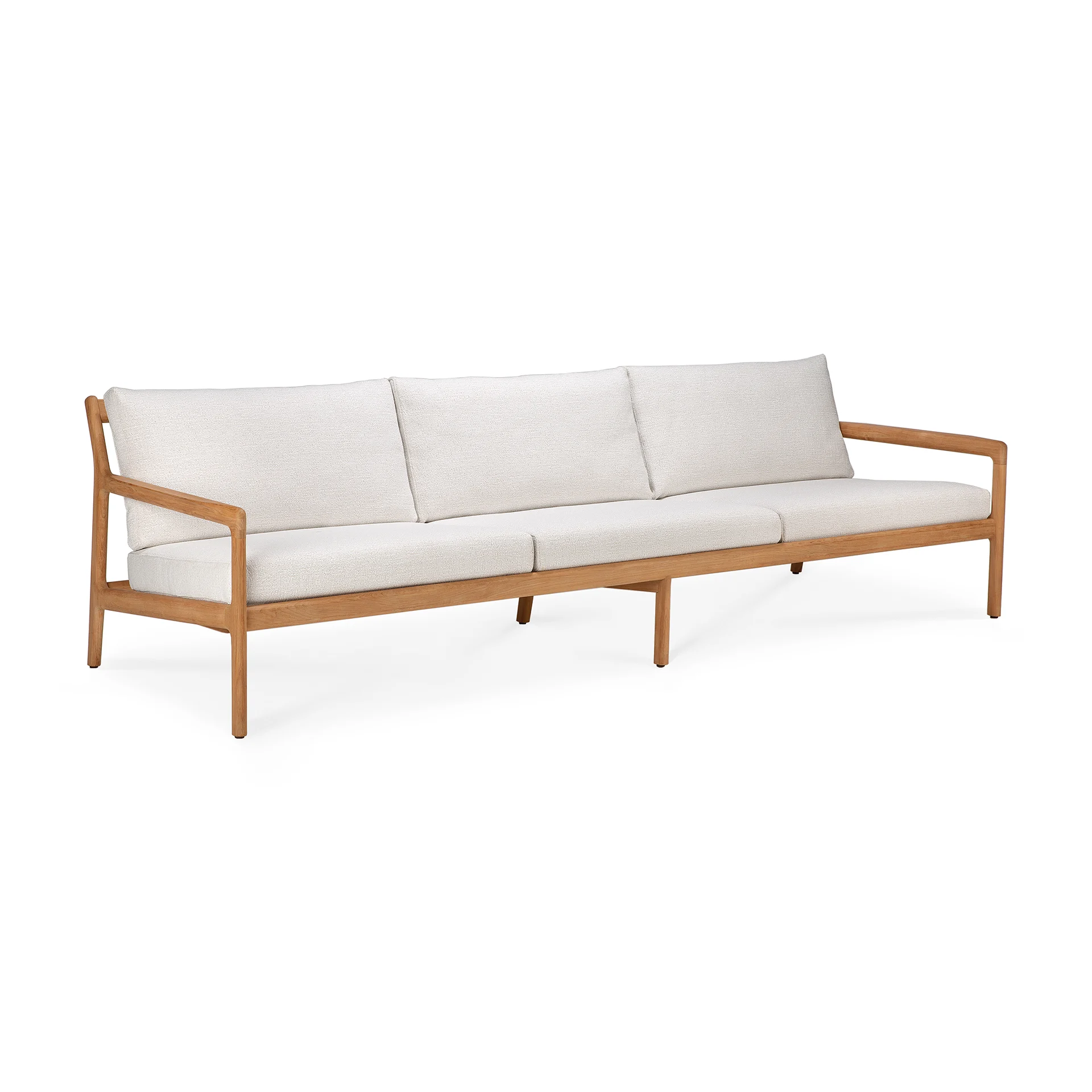 Ethnicraft Jack 3-Sitzer Sofa Teak mit Stoffkissen