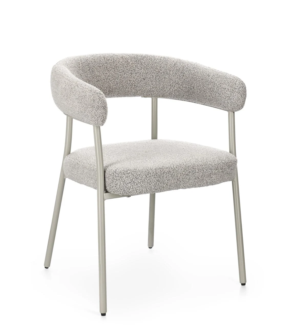 Esszimmerstuhl Giaele aus Boucle-Stoff, modernes Design, sandfarben, gepolstert für Dein Zuhause