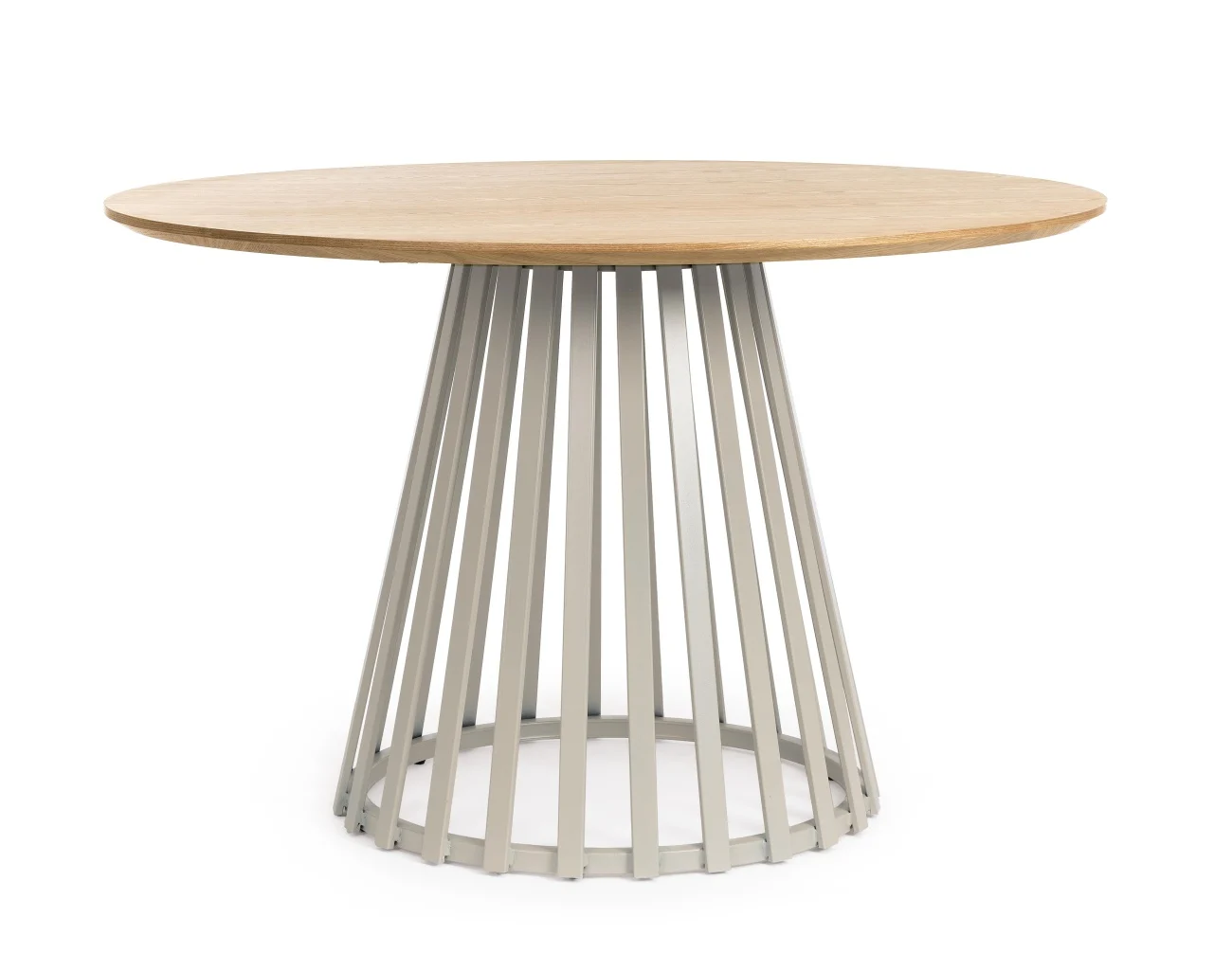 Esstisch Cillian aus Holz, modernes Design, rund, sandfarben, Ø 120 cm, für 4–6 Personen - Bizzotto